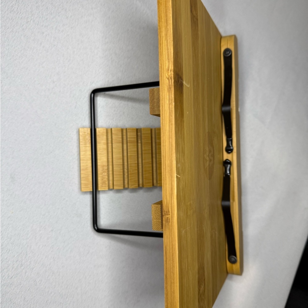 3/$15* Bamboo Book/Cookbook HolderAdjustable Stand For Kitchen/Office 11x8 - New - Picture 4 of 10